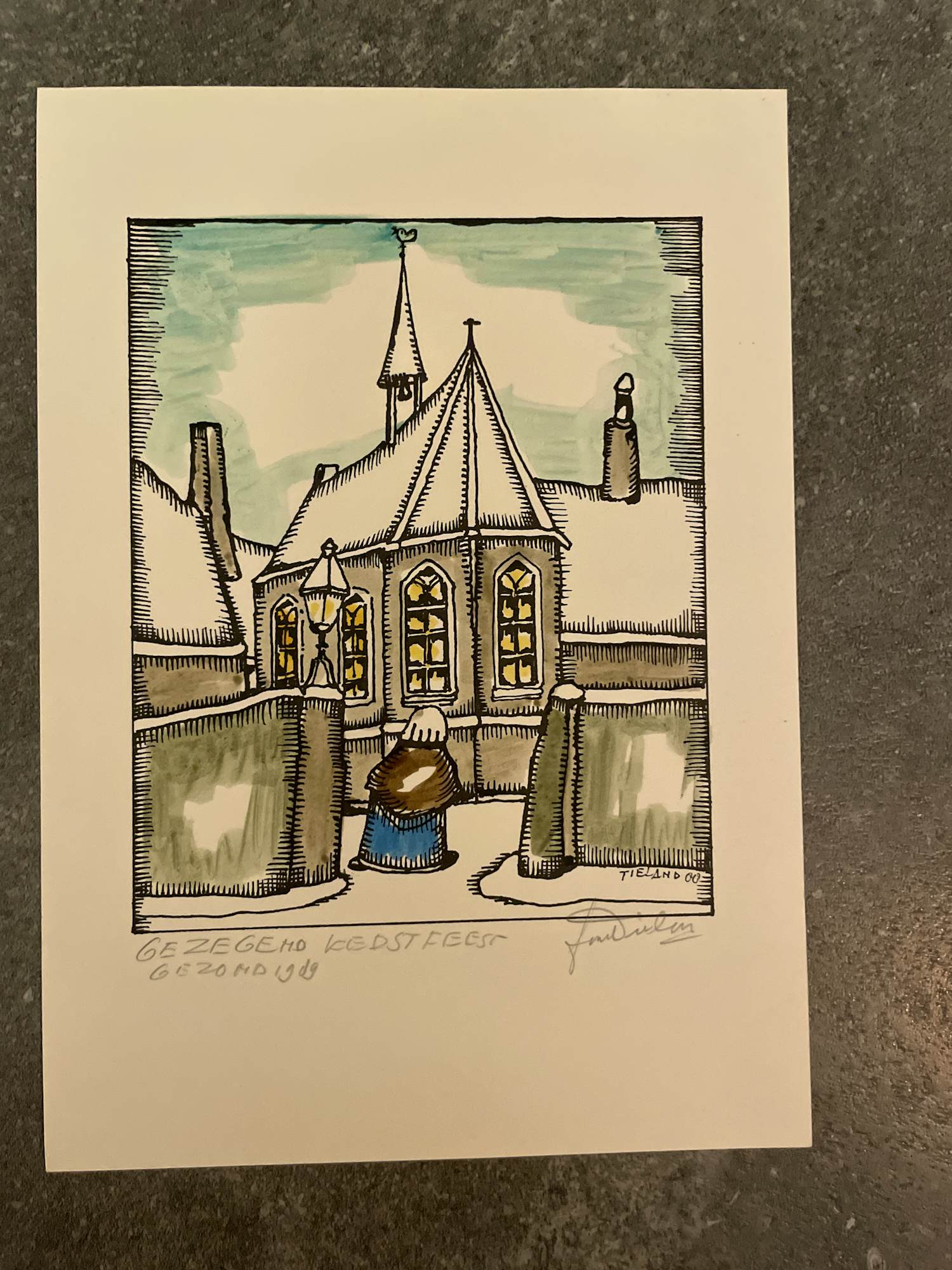 Buy Toon Tieland - Kerk aanzicht? Bid from 3000!