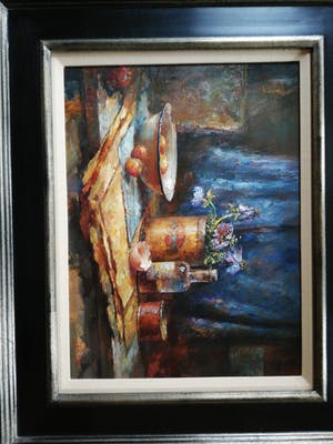 Rene Jansen - Blauwe anemonen in geel blikje kopen? Bied vanaf 1800!