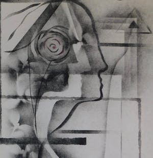 Gislain Dussart - Composition with Rose kopen? Bied vanaf 10!