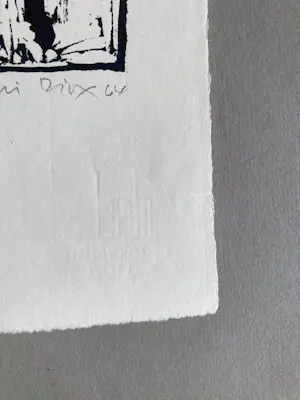 Willi Dirx - Menschen im Schnee, Holzschnitt, 1964 kopen? Bied vanaf 45!