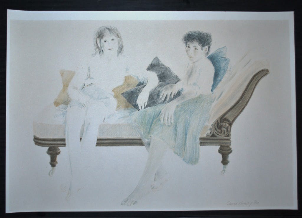 David Remfry - 2 vrouwen op een bank--grote litho oplage 90 door de brit David Remfry kopen? Bied vanaf 60!