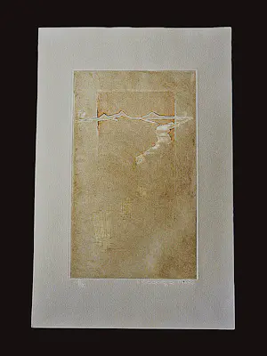 Jan Montyn - in 1982 gemaakte Ets & Aquatint - red mountains - kleine oplage (30) kaufen? Bieten Sie von 63!