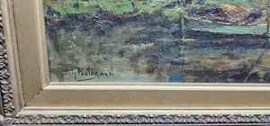 Johannes Antonius Pietersen - Hooiklamp en boer met kippen aan het Water. kopen? Bied vanaf 50!