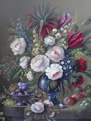 Thomas Heesakkers - Mooi pronkstilleven op paneel. kopen? Bied vanaf 650!