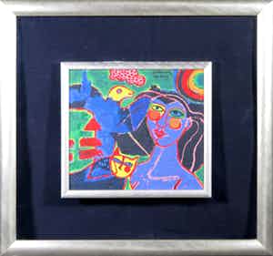 Corneille - Terragravure, Eternal Song of Summer V - Ingelijst verkocht voor € 250!