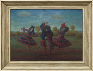 Kees Andrea - Olieverf op doek, Dansende Hongaren - Ingelijst kopen? Bied vanaf 350!