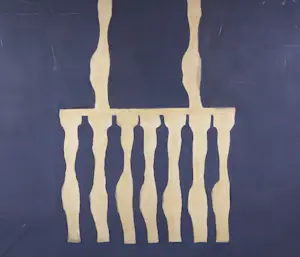 Jos Kruit - Krijt op papier, Zonder titel - (Zeer groot in plexiglas lijst) kopen? Bied vanaf 100!