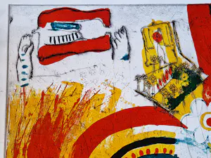 Hannes Postma - Grote handgekleurde reliëf Ets - 1966 - proefdruk exemplaar "Narcissus" kopen? Bied vanaf 47!