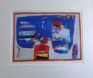 Geert Vrijdag - HAVEN / KLEURZEEFDRUK / 68x82cm / SIG / 1995 / PASSE-PARTOUT + RUG kopen? Bied vanaf 45!