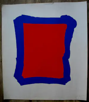 Bram Bogart - Litho: Abstracte compositie - 1979 kopen? Bied vanaf 595!