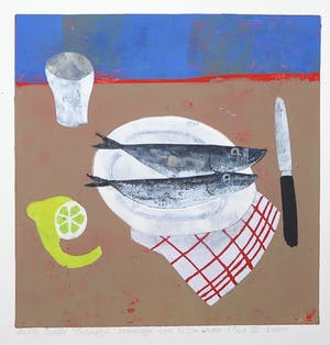 Betty Scheer - Linosnede, Ontbijtje kopen? Bied vanaf 35!