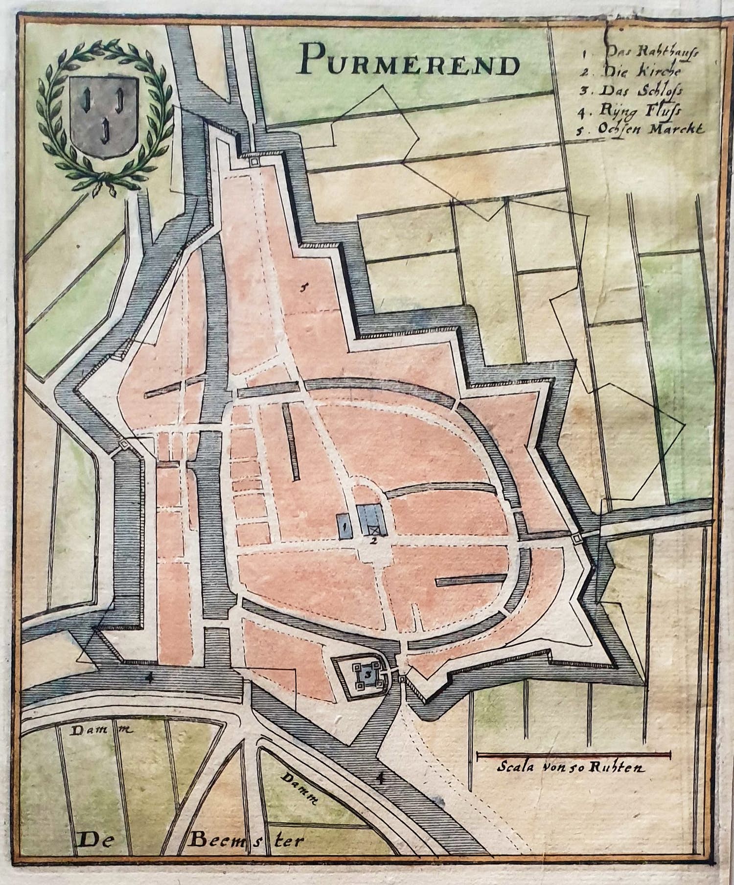 Caspar Merian - Purmerend Caspar Merian Oude Gravure 1659 kopen? Bied vanaf 30!