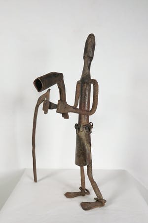 Fon - Zeldzaam beeld van ijzer, Strijder met attributen kopen? Bied vanaf 1!