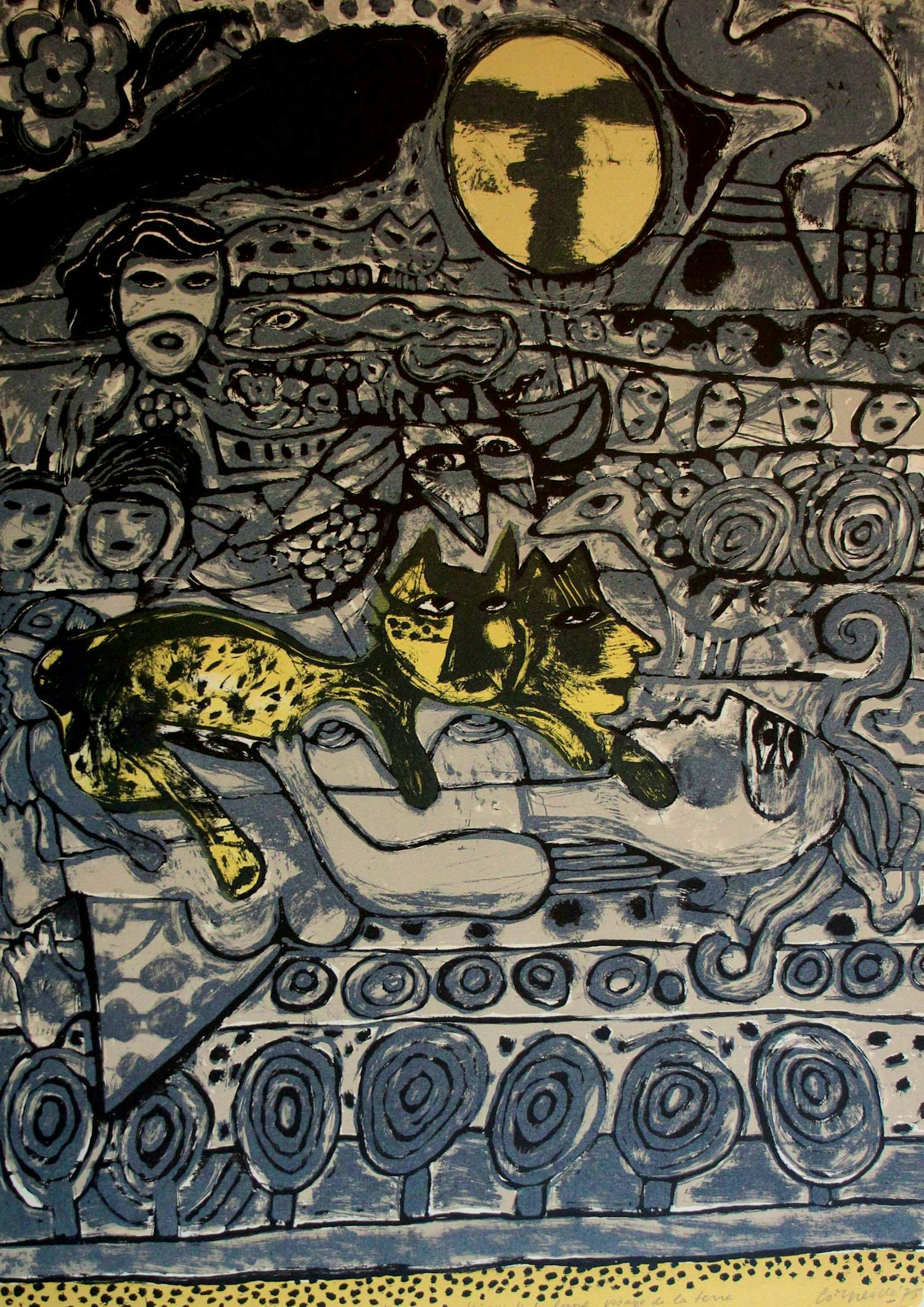 Corneille - Litho: Visage de la lune, visage de la terre - 1975 kopen? Bied vanaf 399!