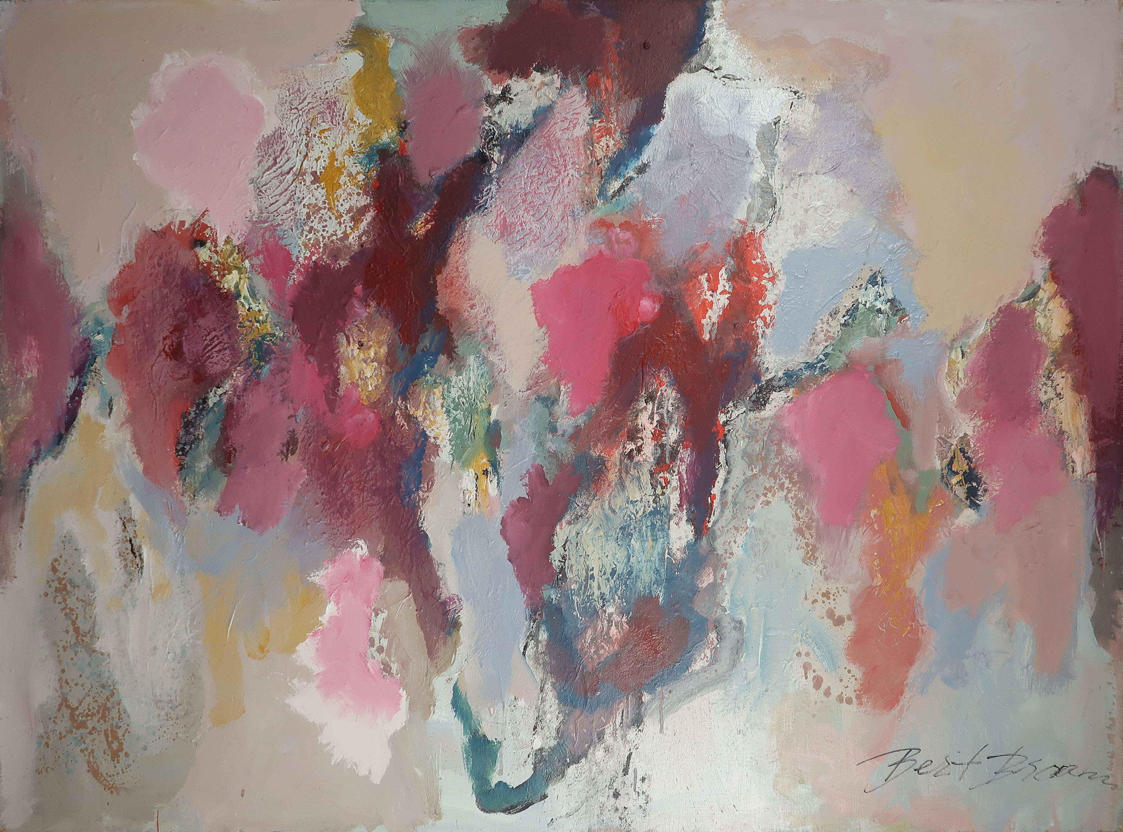 Bert Braam - Acryl op doek, Moving (Groot) verkocht voor € 350!