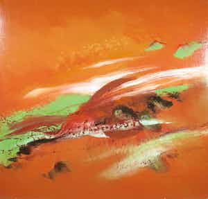 Mattie Schilders - Acryl op doek, Zonder titel (Groot) verkocht voor € 1!