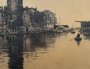 Willem Witsen - handgesigneerde ets | 'Oude Schans III' | 1913 (INGELIJST) kopen? Bied vanaf 700!