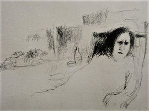 Metten Koornstra - Grote litho - 'eindelijk vakantie!' - 1966 potloodgesigneerd kopen? Bied vanaf 1!