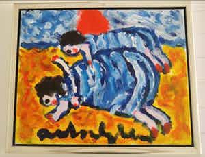 Anton Heyboer - Dames in badpak - Acryl op canvas verkocht voor € 10!