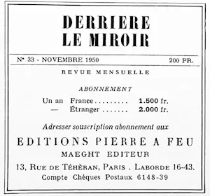 Hans Arp - Derrière le Miroir No 33, Paris 1950 mit 3 Holzschnitten kopen? Bied vanaf 120!