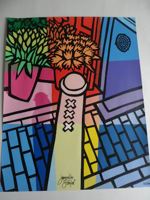 Jacqueline Schäfer - Zeefdruk, Amsterdammertje - hand gesigneerd kopen? Bied vanaf 70!