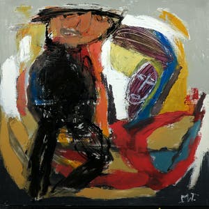 Martin van Wordragen - Olieverf op doek, Dansen voor de beul - Ingelijst (Groot) kopen? Bied vanaf 300!