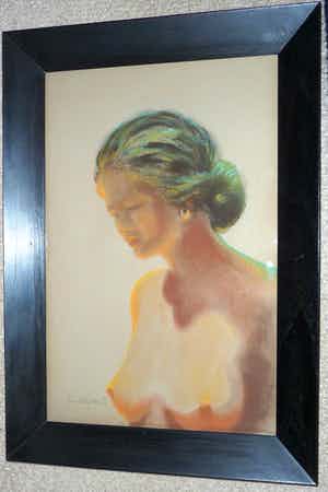 Dirk Driest - Sumatraanse schone ca.1930 - Pastel achter glas verkocht voor € 200!