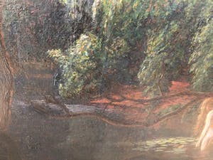 Leendert Adriaan Schilt - badende nymph in sprookjesbos kopen? Bied vanaf 295!