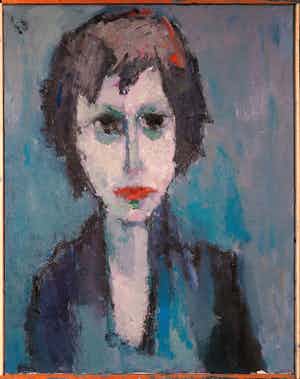 Karel Bleijenberg - Acryl op doek, Zonder titel - Ingelijst verkocht voor € 1000!