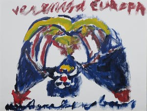 Anton Heyboer - Acryl op doek, Verenigd Europa - Ingelijst (Groot) kopen? Bied vanaf 400!