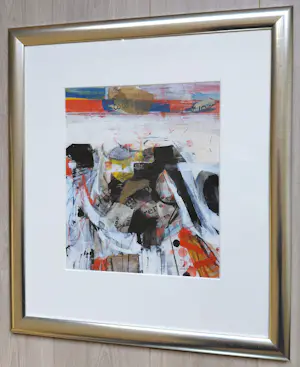 Sam Middleton - Abstracte compositie (1965), gemengde techniek (mooi ingelijst) kopen? Bied vanaf 750!