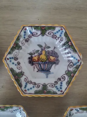 Koninklijke Tichelaar Makkum - 6 hoekige schaaltjes kopen? Bied vanaf 85!