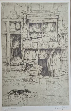 Anton Pieck - Lange Brugsteeg Amsterdam - handgesigneerde ets kaufen? Bieten Sie von 145!