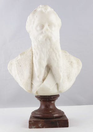 Niet of onleesbaar gesigneerd - Marmer, Buste man met baard kopen? Bied vanaf 1!