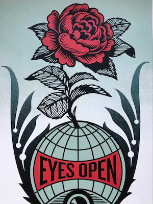 Buy Shepard Fairey - Eyes open? Bid from 30!