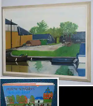 Joop Smits - Erf v boer v.Zijl, Vinkeveen (1972) - bekende Naïef, uitgebreid vermeld in boek verkocht voor € 125!