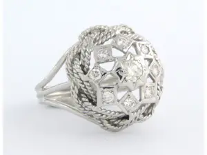 18k witgouden ring bezet met briljant geslepen diamant tot. 0,20ct kopen? Bied vanaf 830!