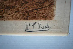 Anton Pieck - De Trap (Montfoort) 1916 - ets in bruin - een van de eerste afdrukken kopen? Bied vanaf 350!