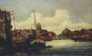 Niet of onleesbaar gesigneerd - Havengezicht, 1916 - olieverf op doek kopen? Bied vanaf 10!