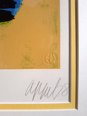 Karel Appel - Caracas, zeefdruk (netjes ingelijst, groot) kopen? Bied vanaf 1495!