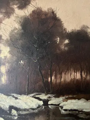 Jos van Dijk - Groot Winterlandschap kopen? Bied vanaf 45!