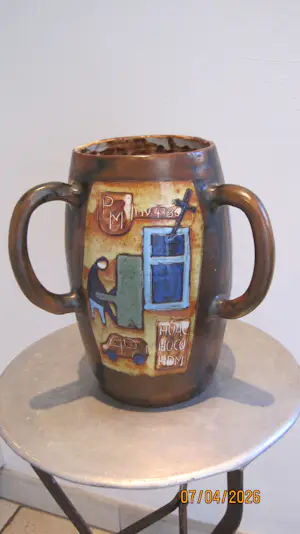 Henk Potters - Kleurrijke vaas met drie oren. kopen? Bied vanaf 60!