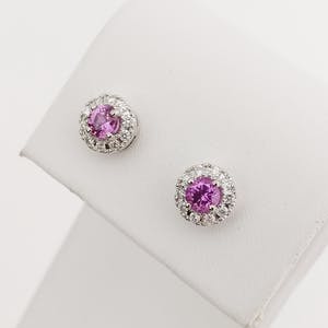 18 kt. White gold - Earrings - 0.66 ct Sapphire - Diamond kopen? Bied vanaf 340!