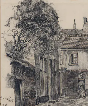 Huib Luns - Stadsgezicht Lier kopen? Bied vanaf 125!