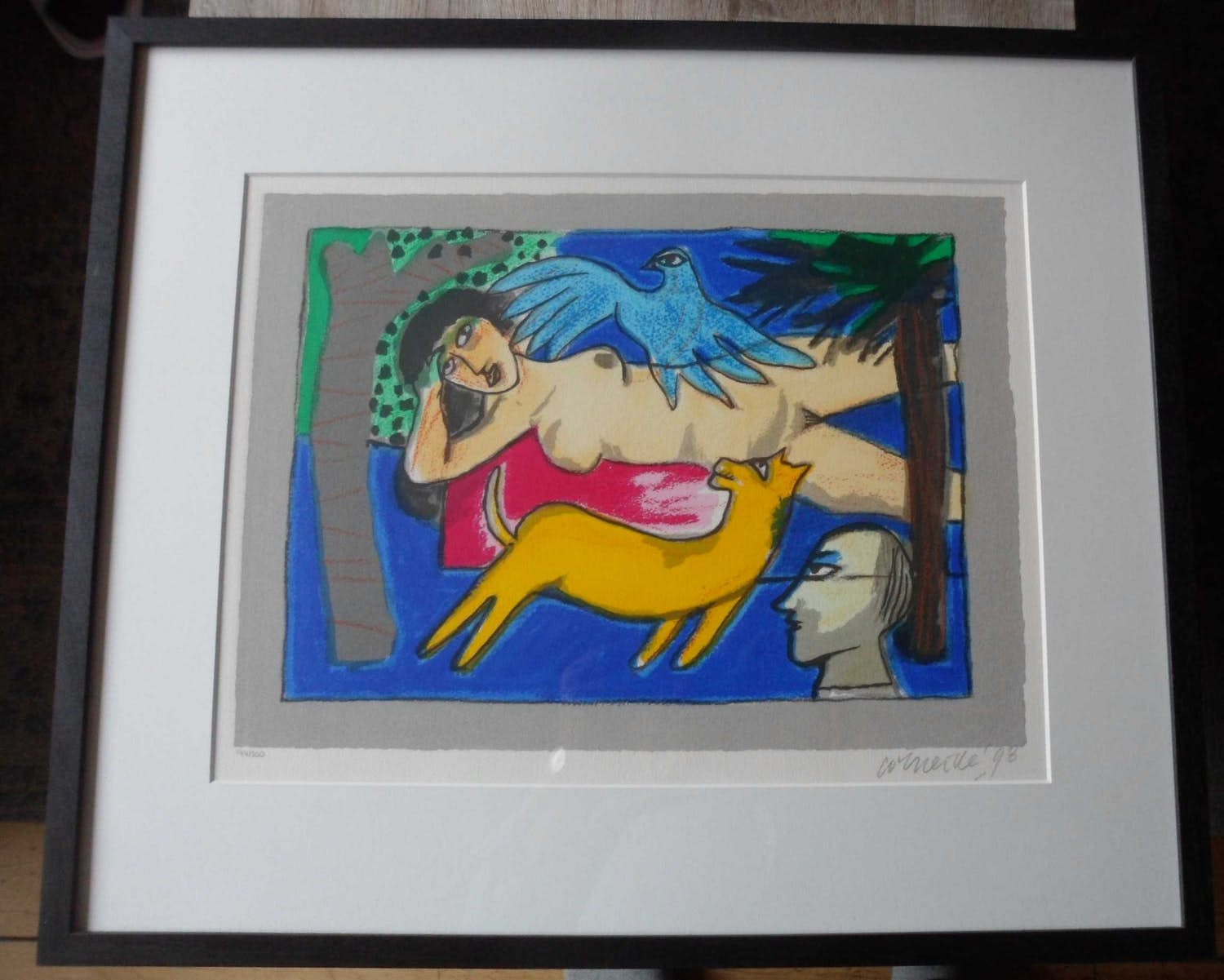 Corneille - Zeefdruk, titel, "Scene Champetre". kopen? Bied vanaf 225!