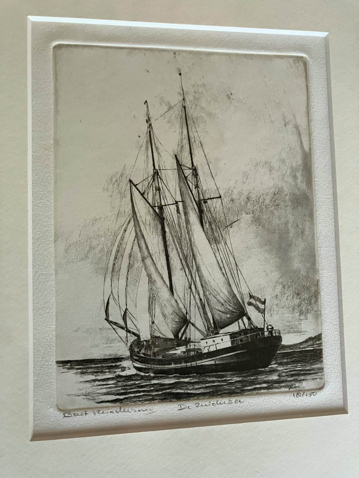 Bart Reindersma - Traditioneel schip op de 'De Zuiderzee'. kopen? Bied vanaf 35!