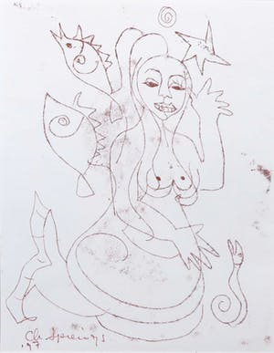 Christine Spierings - Litho, Zeemeermin kopen? Bied vanaf 1!