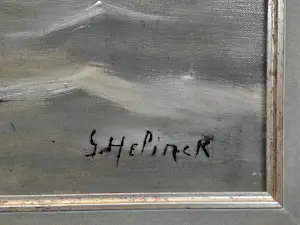 Gustave Helinck - Impressionistisch Zeezicht met Zeilboten kopen? Bied vanaf 575!