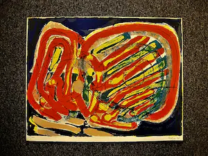 Gustave Bolin - Grote 1971 Lithografie "compositie/centrifuge" - potloodgesigneerd kopen? Bied vanaf 52!