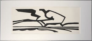 Paul Overhaus - Houtsnede op Japans papier, Boven wad III - Ingelijst (Groot) kopen? Bied vanaf 35!